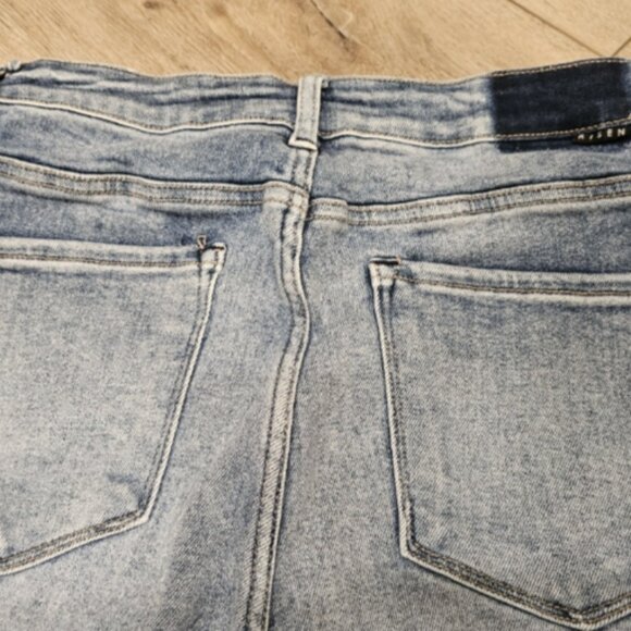 Freckled Poppy x Risen Bootcut Jeans- Women's 11/30 Patch Pocket Stretch Boho - Picture 12 of 13